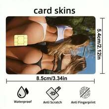 2 pegatinas sexy de chica para tarjetas de crédito, pegatinas protectoras de tarjetas de crédito, calcomanías de tarjetas con brillo creativas, fundas de tarjetas con brillo, estilo de lujo de Dubái, adecuadas para tarjetas de crédito, tarjetas de débito, tarjetas de acceso, con funciones impermeables, resistentes a los arañazos, antideslizantes, antihuellas dactilares y de protección de privacidad, pegatinas personalizables para tarjetas de crédito, pegatinas protectoras de vinilo impermeables, adecuadas para hombres y mujeres, regalo divertido para el esposo, la esposa, los amigos - multicolor - Ver 5
