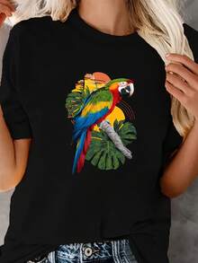 Macawuna Women's T-Shirt - A Very Distinctive Printed T-Shirt / Unisex Style / Suitable For Both Men And Women / Wrinkle-Resistant / Breathable - Black - View 8