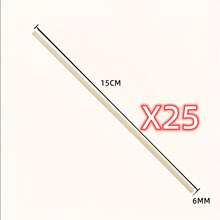 25/50pcs Natural Wooden Dowel Rods, Unprocessed Bamboo Sticks - Suitable For Crafts Making And DIY Hobbyists - 6mm - View 8