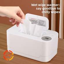 Wipe Warmer, 3 Temperature Modes, 55/60/65 Celsius, Compatible With 80 Wipes, With Light - 白色 - 查看 3