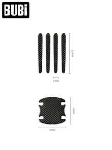 8Pcs Carbon Fiber Car Door Handle Scratch Protector Sticker Universal Bowl Protection Stickers Scratch-Resistant Waterproof Auto Accessories Stuff - A - View 7