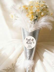 Customized Wedding Thank You Stickers, Waterproof Round Labels Printed With Couple's Names, Date And Eucalyptus Leaf Pattern, Suitable For Wedding Favors, Gift Bags, Boxes And Party Decorations - Multicolor - View 2