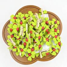 20個迷你木製相片夾附三葉草毛氈瓢蟲相片夾，聖誕節、情人節、聖帕特里克節、婚禮派對裝飾文具 - 木夾 - 查看 4