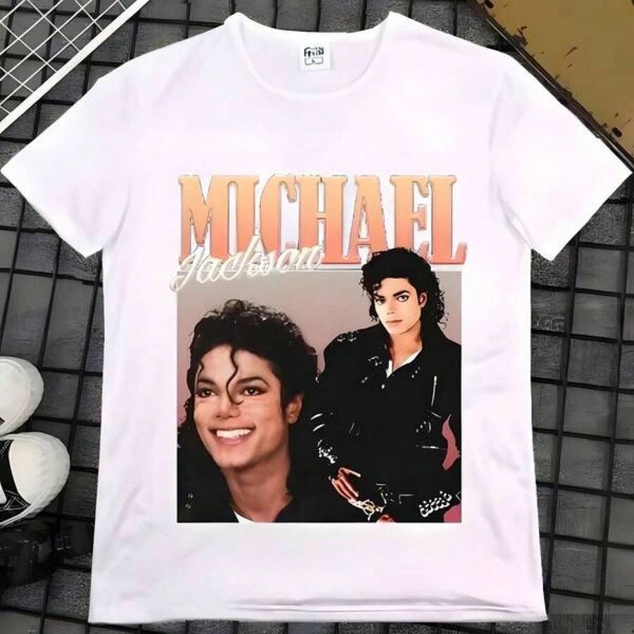 Camiseta Unisex con Estampado de , Diseño Retro Vintage, Manga Corta, Cuello Redondo, Ropa Urbana para Fanáticos del Pop, Ropa Hombre, Cosas Para Hombre, Ropa De Mujer, Blusas Casuales Bonitas - Blanco - Ver 1