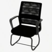 Minimalist Modern Office Chair Metal Frame Soft And Comfortable Home And Office Use Multiple Colors Available - Black + Iron + Nylon Mesh + Polyurethane1 - View 6
