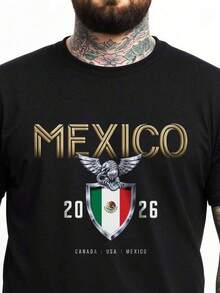 Camiseta unisex, Camiseta de la Copa Mundial de México 2026 – Emblema de la Mascota Nacional, Camiseta para aficionados al fútbol, ropa de mujer, blusas de mujer, tops de mujer, camisetas de mujer,Lightweight, Breathable Fabric,conjuntos casuales para mujer,Hot Weather Wear,Fun Design, Great For Outdoor Play - Negro - Ver 6