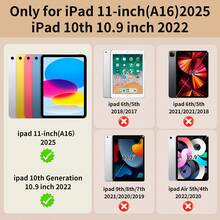 حافظة متوافقة مع iPad الجيل العاشر 2022 (10.9 بوصة) (A16) 11 بوصة الجيل الحادي عشر 2025 11 (A16 2025) غطاء واقي قوي ومتين متوافق مع iPad الجيل 10/11 10.9/11 بوصة مع حامل مدمج - أخضر غامق + أسود - مشاهدة 4
