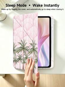 粉色椰壳图案设计保护套，兼容 iPad Air 8(M4)2026(11 英寸)、Air 4/5 10.9 英寸、7/8/9 代 10.2 英寸，内置笔槽，兼容三星 Tab S6 10.4 英寸，兼容 Kindle 第 11 代(2022/2024)、Kindle Clara 2E、Clara Colour、Clara BW (6 英寸) 和 Libra Colour (7 英寸)，可爱少女风时尚设计，平板电脑桌面装饰，生日和节日礼物。 - 彩色 - 查看 5