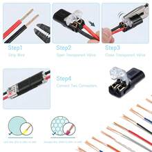 Double-Wire Plug-In Connector With Locking Buckle, Quick-Clip Fasteners, Multi-Purpose Blocks For Strip Lights DIY Crafting, Low Voltage Wire Connectors - A - View 3