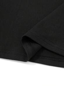 1 camiseta de mujer con estampado de sombrero de perlas, camiseta de manga corta a la moda para primavera y verano, estilo casual moderno y versátil, el regalo perfecto para tu novia o esposa. Simplifica la dificultad de la selección diaria de atuendos. - Negro - Ver 4