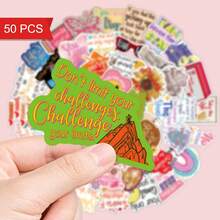 50 piezas de pegatinas motivacionales con citas inspiradoras, adecuadas para regalos de cumpleaños, recuerdos de fiesta, regalos navideños, bolsas de regalo pequeñas y regalos para amigos - A - Ver 6