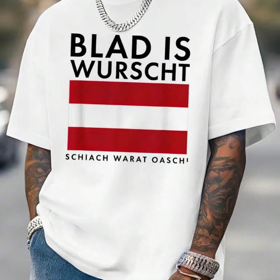 Printed T-Shirt For Men And Women - 白色 - 查看 1