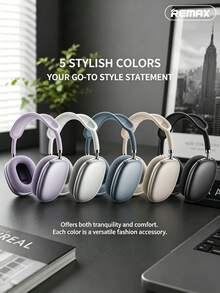 REMAX Tai nghe trùm tai Bluetooth 5.4 RB-300HB: Thời lượng pin dài, Âm thanh trung thực, Chụp tai nhẹ và thoải mái, Khử tiếng ồn chủ động, Cuộc gọi rõ ràng, Yadan Đen - Yadan Đen - Xem 7