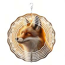 1pc 10-Inch Hanging Rotating Wind Chime, Fox Pattern, Dynamic Decoration For Balcony And Garden In Spring/Summer, With 360° Hook, High-Quality Gift For Friends (Pendant Not Included), Random Style - A - View 11