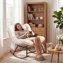 Patio Lounge Chair & Swing Chair - Beige - View 4