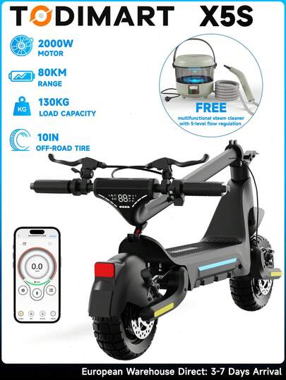 La carrocería está hecha de aleación de magnesio y ofrece una gran autonomía. Está equipado con un motor sin escobillas de 1000 W * 2, con una autonomía de 75 a 80 km, y cuenta con una batería de 48 V y 18,2 Ah. Los neumáticos todoterreno con cámara permiten superar pendientes de hasta 35°. Es compatible con una aplicación para smartphone y es plegable.
