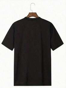 EnvíO Gratis, Entrega Local EnéXico, Entrega En 4 DíAs. 1 Pieza De Camiseta De Mujer Con Estampado GráFico De Cure Band, 220G, Corte Holgado Casual,% AlgodóN, Cuello Redondo, Manga Corta, Top De Verano. - Negro - Ver 2