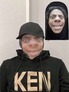 1pc 3D Full Face Mask/Masquerade Costume/Face Performance/Prank/Dust-Proof Balaclava, Suitable For Halloween, Live Streaming Pranks, Easter, Theme Parties, Stage Performance, Thanksgiving, Funny Face Disguise - 1pcs-no. 2 - View 3