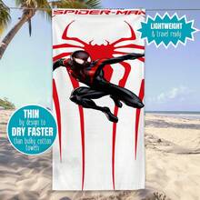 1PCS S Pider-Man With Great Power Quote Microfiber Beach Towel - Quick Dry Super Absorbent Bath Towel For Swimming Pool Gym Travel - Marvel Fan Outdoor Picnic Blanket Sand Free Magic Towel Accessory For Men Boys Gift - 彩色 - 查看 4