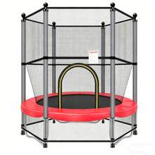 This 55-Inch Recreational Trampoline Features A Safety Net And Spring Pads. Made With High-Quality Materials For Enhanced Durability, It's Easy To Install And Suitable For Both Indoor And Outdoor Use. - Red - View 6