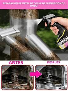 Removedor de Óxido para Tubos de Escape de Automóviles, Cuidado de Cubos de Ruedas, Spray Desoxidante para Metal, Limpiador de Manchas de Polvo de Hierro - 1 unidad - Ver 4