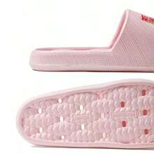 1Pair-Unisex Couple Shower Slides,2026 New EVA Thick‑Sized Sandals With Drainage Holes,Quick‑Dry Non‑Slip Bathroom Slippers,Odor‑Resistant Soft Elastic Sole,Solid‑Color Letter Casual Design,Indoor‑Outdoor Pool‑Beach Daily Footwear,Great Holiday Gift. - A - View 7