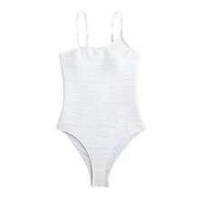 Traje de baño de una pieza estilo bikini, sexy y modesto, de nuevo diseño y tela especial. - Albaricoque - Ver 6