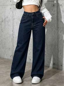 Nuevos jeans de pierna recta para mujer, jeans de corte holgado de estilo casual de calle,  pantalones vaqueros y ropa de mujer para primavera - 2007 - Ver 3