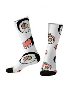 1/2 đôi tất họa tiết sushi 3D ngộ nghĩnh, kiểu dáng Kawaii dễ thương, cao đến bắp chân, độc đáo, thích hợp làm quà tặng cho mùa xuân, hè, thu, đông và mọi dịp. - Nhiều màu - Xem 6