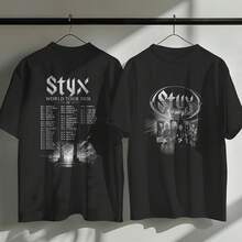 Styx1 World1 Tour 2026 T-ShirtRetro Rock Band Concert Merch - Black - View 1
