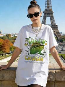 Camiseta de manga corta con cuello redondo suave y casual de verano para mujer, tops para salir, algodón, vintage, estilo callejero europeo y americano, casual deportivo, estilo unisex, estilo casual urbano, tops bonitos, Gen Z, curvy, ropa Y2K, camisetas divertidas, tops para damas, conjuntos de vacaciones para mujer, top lindo, camiseta gráfica, conjuntos de primavera, camisetas holgadas, ropa de calle retro, estilo de los 90, estilo de los 2000, subcultura, top negro, tops blancos, atuendo de fiesta de los 90. Negro - Blanco - Ver 3