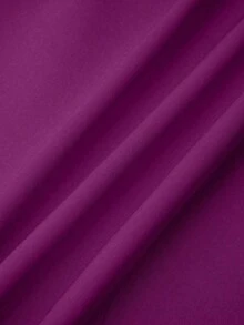 Conjunto de uniformes médicos: Parte superior de cuello en V de manga corta y pantalones para trabajadores de la salud - Rojo violeta - Ver 4