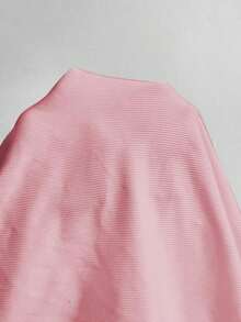 Camiseta de cuello redondo con abertura lateral y decoración de lazo con cristales para mujer - Rosa - Ver 4