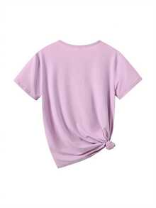 Camiseta casual de manga corta para mujer, ideal para vacaciones de verano, con un divertido estampado de flores y lazos, una camiseta elegante y casual para mujer, una camiseta de cuello redondo cómoda y con un estampado único, una camiseta adecuada para regalar, una camiseta deportiva cómoda y transpirable. - Negro - Ver 11