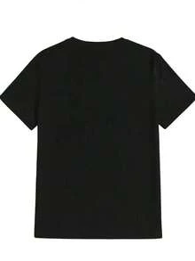 1 Beautiful Women's Blouse, Women's Clothing Sets, 180G Black And White T-Shirt With JAJA ME MARIE Print, High Quality, Printed, Round Neck, Basic Loose Fit, Breathable, Machine Washable, Comfortable Size S~3XL, Casual Daily Essential For Summer Sports. Lightweight And Breathable - 白色的 - 查看 11