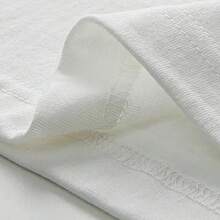 Camiseta Casual para Mujer con Estampado de Letras y Corazones, Cuello Redondo y Mangas Cortas, Ideal para el Uso Diario - Blanco - Ver 4