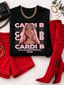 Camiseta inspirada en | Pequeño drama| ¿Soy yo el drama?| Bonita y Pequeña - Negro - Ver 5