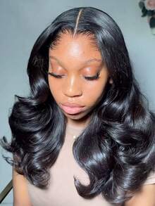 Uveous 250% Density 42Inch 13x6 Lace Front Wigs Human Hair  Body Wave HD Lace Front Wigs Human Hair Pre Plucked Natural Color Glueless Wig  Lace Front Wigs For Women - Natural Black - Xem 2