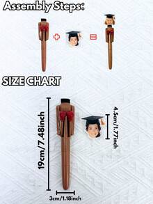1/3/5支個性化畢業帽造型壓克力裝飾原子筆 - 可客製化照片裝飾擊擊筆，創意互動紓壓筆，適合開學用品、趣味筆，擊擊愛好者的完美禮物，學校用品、生日、週年紀念、聖誕節、感恩節、新年、派對裝飾、辦公室與學校用品、鉛筆盒與馬克筆盒 - 多色-學士帽 - 查看 4