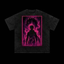 Solo Leveling - Oversized Purple Dragon T-Shirt - 黑色 - 查看 1