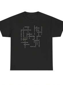 Longform Improv Crossword Shirt, Comedy Tee Improvisors, Harold Armando Montage Theater - Negro - Ver 6