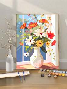 彩色花瓶 DIY 数字油画 绘画工艺品 成人家居装饰 40x50厘米/16x20英寸 节日礼物 - 套裝 - 查看 4