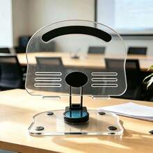 New Arrival Acrylic Tablet Stand Holder, Compatible With 4.7-13 Inch Devices, Rotatable & Foldable Desktop Slouchy Bracket, Non-Slip Multi-Functional Stand - Transparent White - View 3
