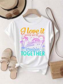 Vintage T-Shirt For Women With The Phrase "God Answers Prayers" - Christian Faith - "I Am Proof That God Answers Prayers. I Can Do All Things Through Christ." - Short-Sleeved, Round-Neck T-Shirt, Soft And Casual, Ideal For Church, Casual Summer Wear. - 白色 - 查看 6