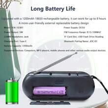Mini Portable Pocket FM Radio USB MP3 Bluetooth Speaker Radio With Rechargeable Battery, Suitable For Walking, Hiking, FM Radio Receiver - View 5