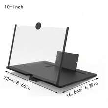 1 pieza Magnificador de pantalla extraíble de 10" y 12" de material ABS+acrílico, magnificador de pantalla de teléfono HD 3D creativo, soporte inclinado, magnificador de escritorio para teléfono, aumento aproximado de 3-4X, funciones: magnificar, protección ocular, anti-radiación, soporte - Multicolor - Ver 12