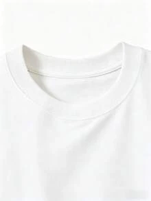 Camiseta de mujer 2026, cuello redondo, manga corta, estampada, corte holgado, estilo deportivo y casual, perfecta para verano, envío nacional. - Blanco - Ver 3