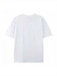 Camiseta con Estampado Rosa de Diseño Suave y Adorable, Perfecta para Uso Diario - Blanco - Ver 2