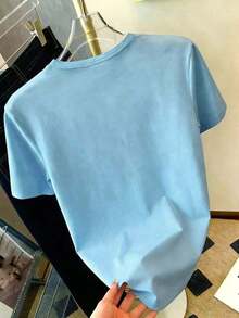 Camiseta Casual de Verano para Mujer, Manga Corta, Azul, con Patrón de Lazo y Rompecabezas, Promueve la Concientización sobre el Autismo.Camiseta Deportiva de Moda para Mujer con Estampado Único, Cuello Redondo y Manga Corta, Top Cómodo, Ropa de Verano para Mujer, Ropa de Vacaciones para Mujer, Ropa de Primavera para Mujer, Tops de Verano, Ropa para Festivales, Ropa de Pascua para Mujer. - Rojo - Ver 8