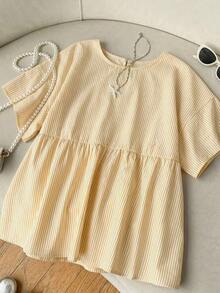 Camisa de mujer tejida de 100% algodón y lino, top de verano, adecuado para el uso diario, citas, reuniones, otoño/invierno/verano, Navidad, Año Nuevo, Acción de Gracias, fiestas, bodas, playa, ceremonias de graduación, moda, elegante, casual - Amarillo - Ver 12